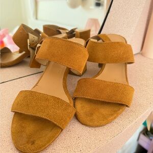 Tan Suede Sandals